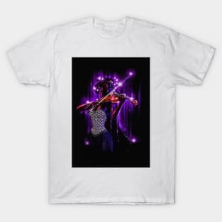 Toon black woman playing violin T-Shirt